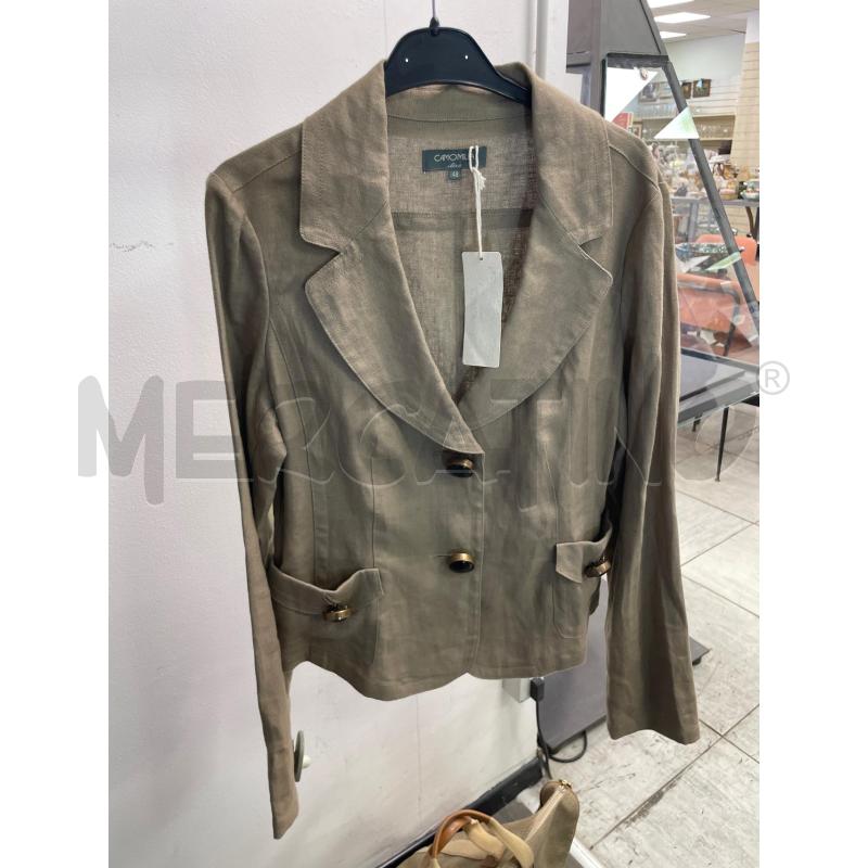 GIACCA DONNA CAMOMILLA LINO MARRO BOTTONI GROSSI | Mercatino dell'Usato Montesilvano 1