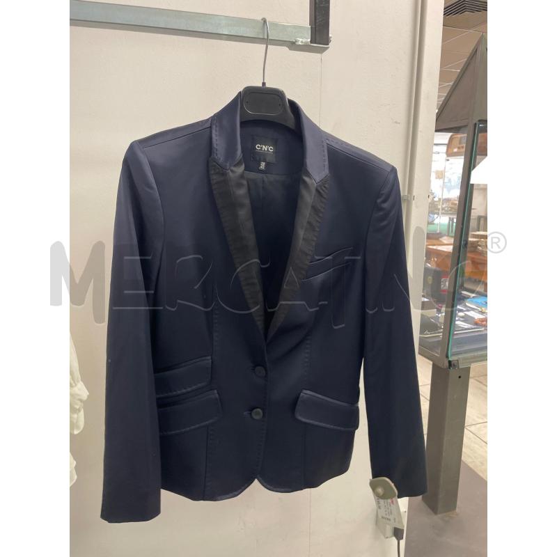 GIACCA DONNA CNC COSTUME NATIONAL BLU BORDINI NERO | Mercatino dell'Usato Montesilvano 1