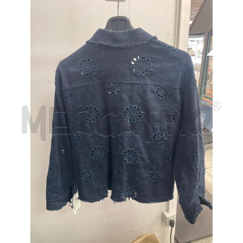 GIACCA DONNA COTONE FIORI INTAGLIATI BLU | Mercatino dell'Usato Montesilvano 2