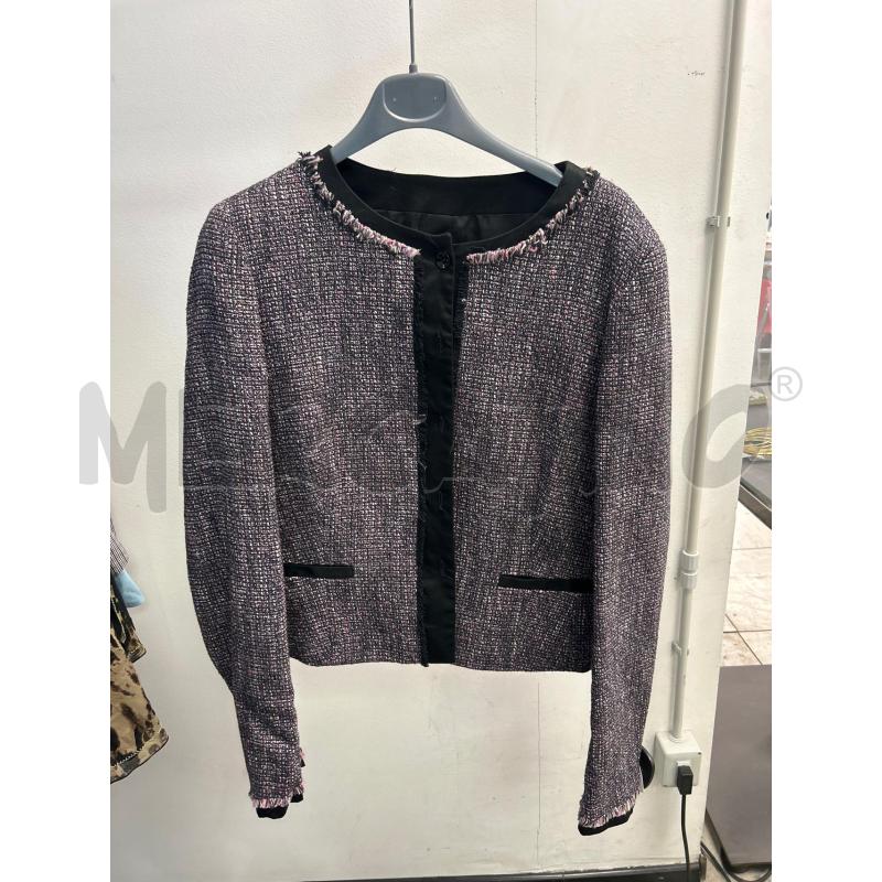 GIACCA DONNA INTREND TWEED TESSUTO ROSA NERO | Mercatino dell'Usato Montesilvano 1