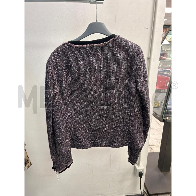 GIACCA DONNA INTREND TWEED TESSUTO ROSA NERO | Mercatino dell'Usato Montesilvano 3
