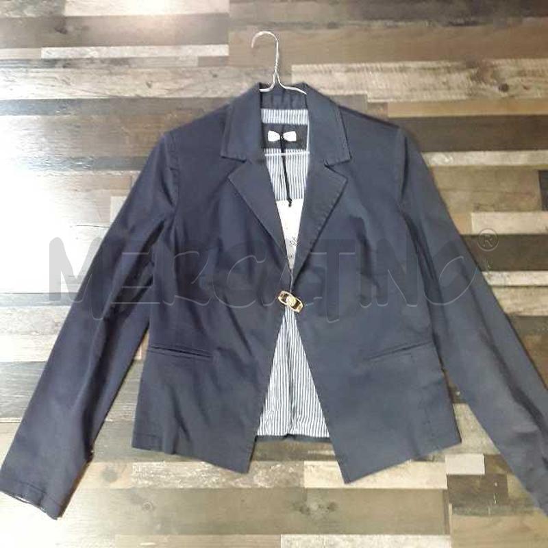 GIACCA DONNA LEISHEELLE AZZURRA CHIUSURA DORATA | Mercatino dell'Usato Montesilvano 1