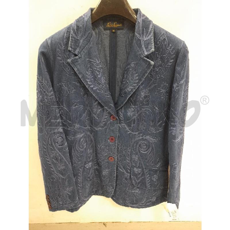 GIACCA DONNA LUISA SPAGNOLI AZZURRA FIORI RICAMATI  | Mercatino dell'Usato Montesilvano 1