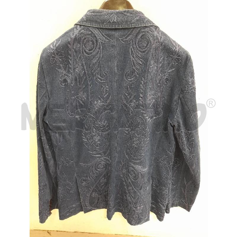 GIACCA DONNA LUISA SPAGNOLI AZZURRA FIORI RICAMATI  | Mercatino dell'Usato Montesilvano 3
