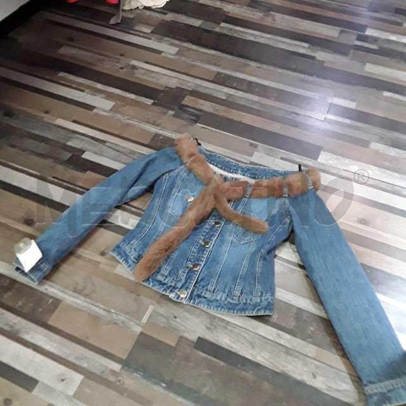GIACCA DONNA LUISA SPAGNOLI JEANS LAV CHIARO CODINE VISONE | Mercatino dell'Usato Montesilvano 1