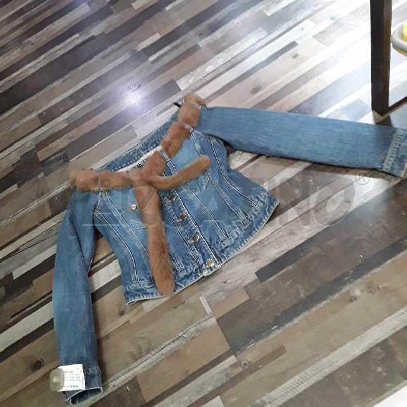 GIACCA DONNA LUISA SPAGNOLI JEANS LAV CHIARO CODINE VISONE | Mercatino dell'Usato Montesilvano 2
