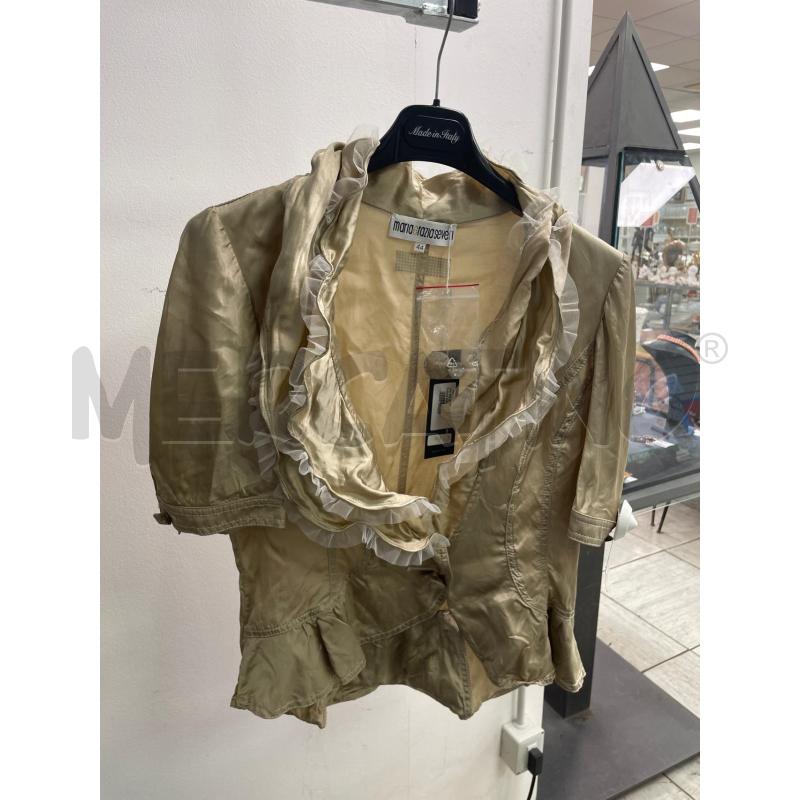 GIACCA DONNA MARIA GRAZIA SEVERI BEIGE TULLE MEZZA MANICA | Mercatino dell'Usato Montesilvano 1