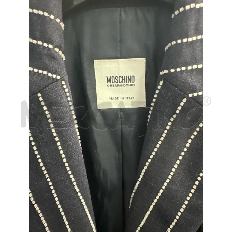 GIACCA DONNA MOSCHINO CHEAP & CHIC JEANS PERLINE BIANCHE CUCITE | Mercatino dell'Usato Montesilvano 2