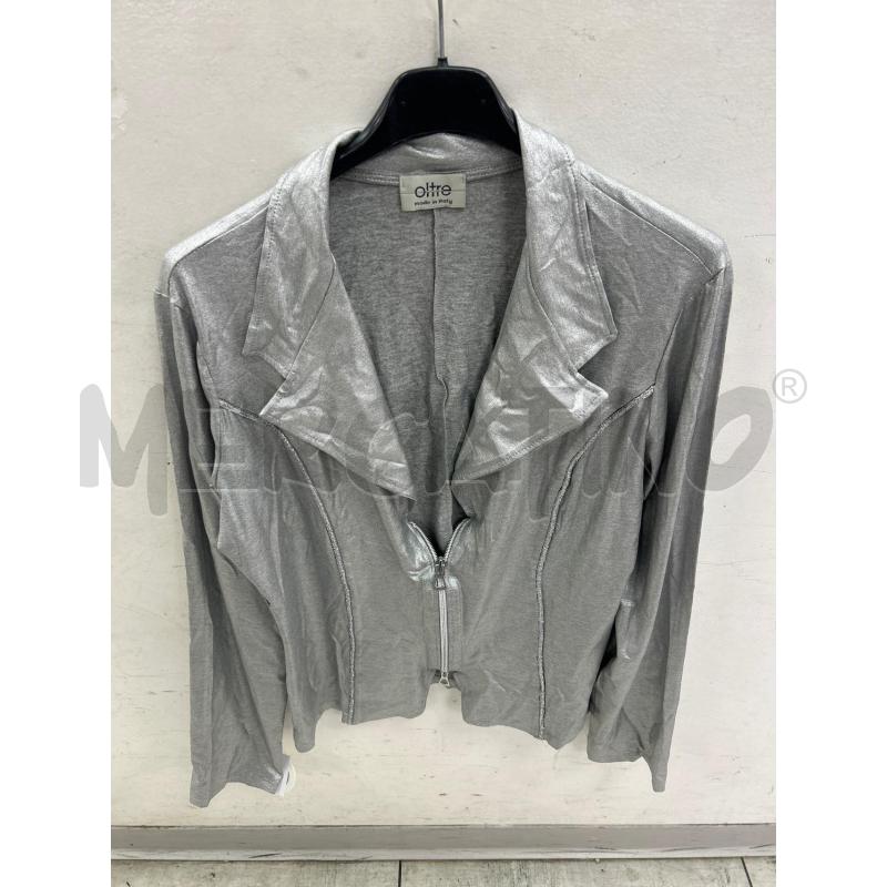 GIACCA DONNA OLTRE ARGENTATA ZIP TG GRANDE | Mercatino dell'Usato Montesilvano 1