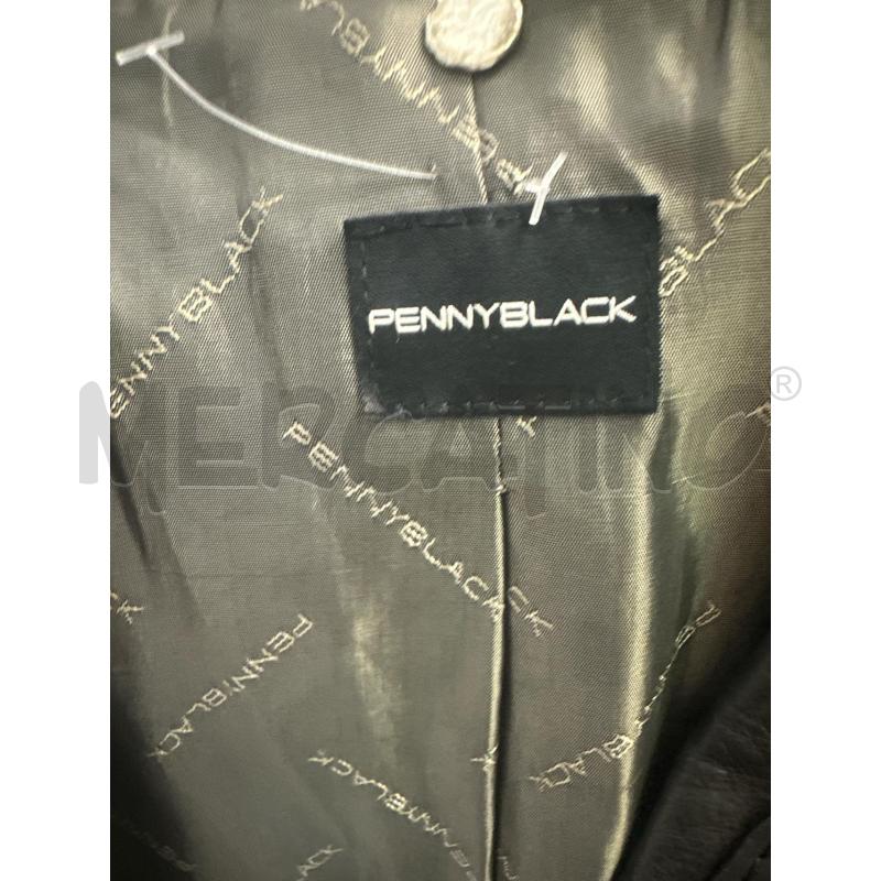 GIACCA DONNA PENNY BLACK PELLE NERA BOTTONI ARGENTATI RETTANGOLARI | Mercatino dell'Usato Montesilvano 3