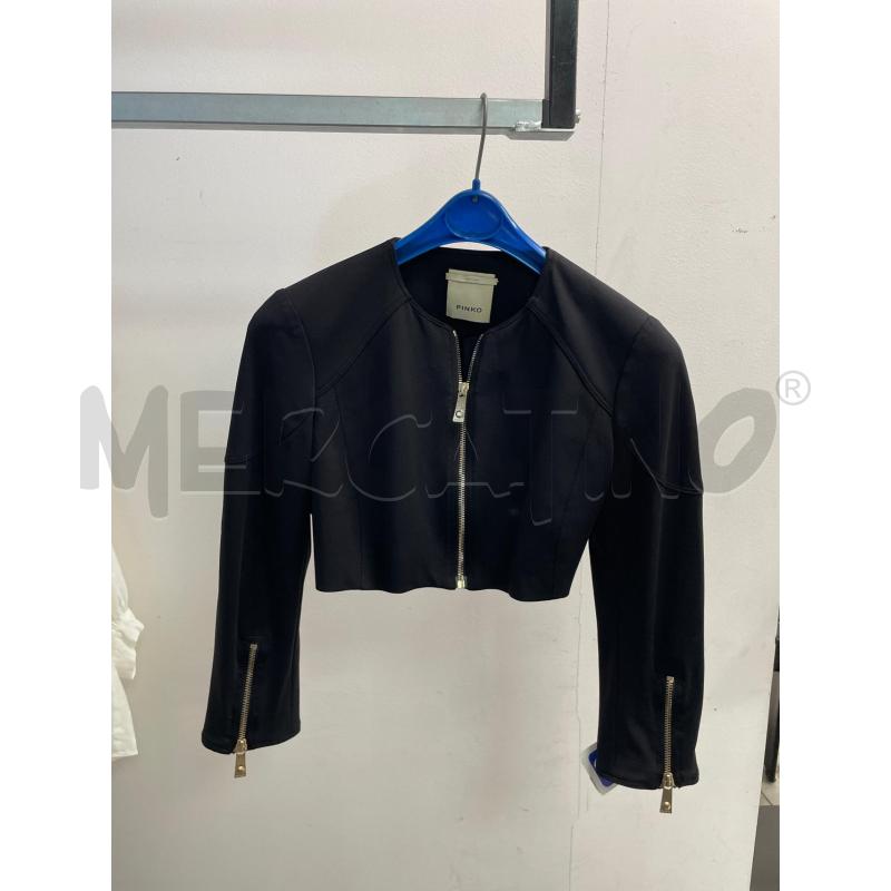 GIACCA DONNA PINKO NERO CROP | Mercatino dell'Usato Montesilvano 1