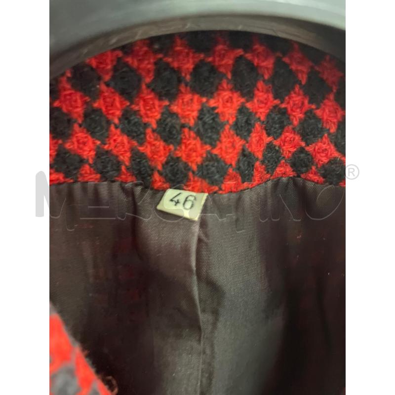 GIACCA DONNA ROSSA ROMBI NERI VINTAGE SMARCHIATA | Mercatino dell'Usato Montesilvano 2