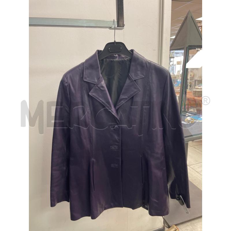 GIACCA DONNA VERA PELLE VIOLA  | Mercatino dell'Usato Montesilvano 1