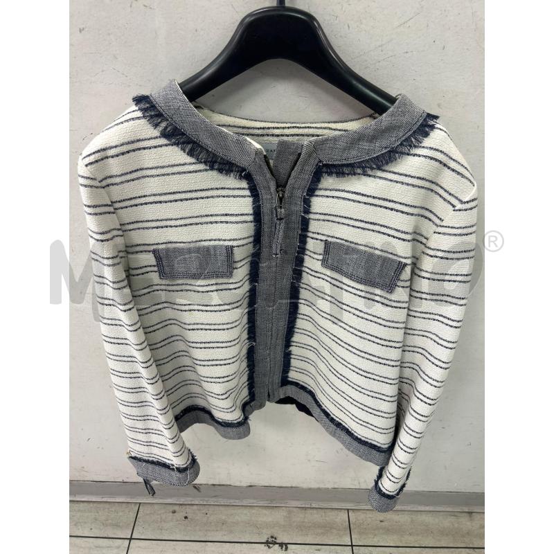 GIACCA DONNA ZARA BASIC BIANCA DENIM RIGHINE TG GRANDE | Mercatino dell'Usato Montesilvano 1