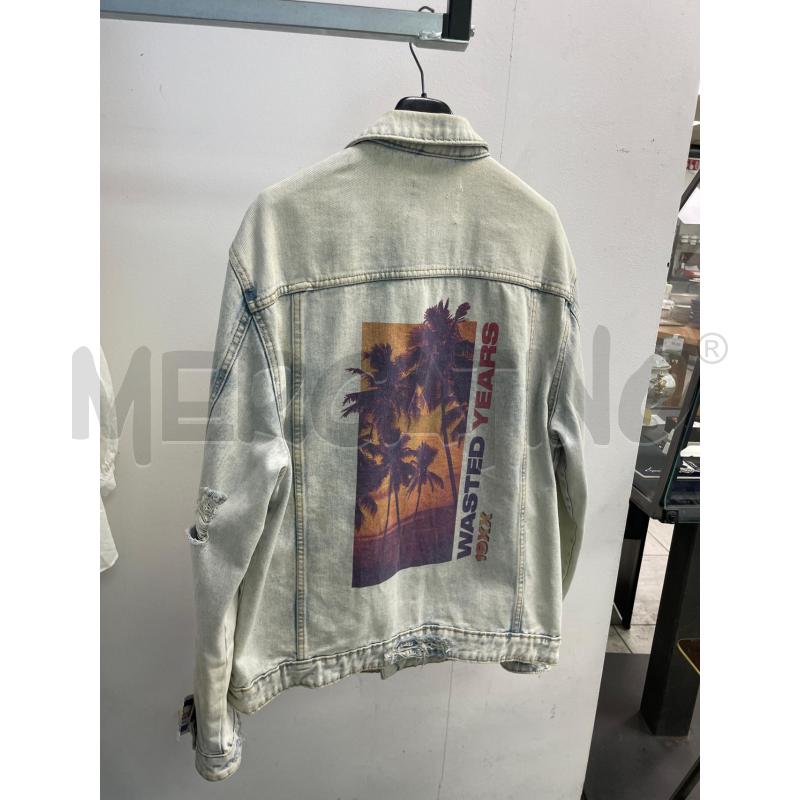 GIACCA UOMO JEANS BERSHKA LAV CHIARO STRAPPATO EFFETTO INVECCHIATO | Mercatino dell'Usato Montesilvano 3