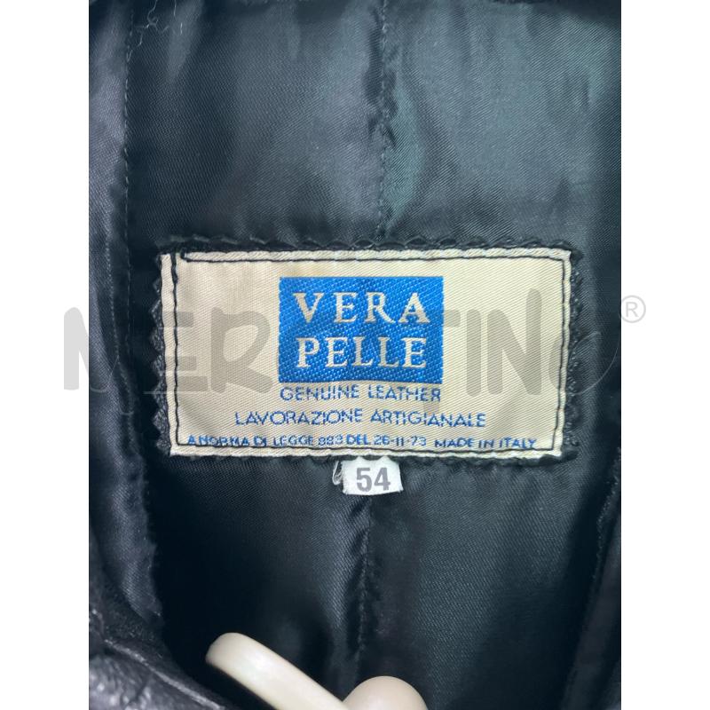GIACCA UOMO PELLE NERA VERA PELÒLE TG 54 | Mercatino dell'Usato Montesilvano 3