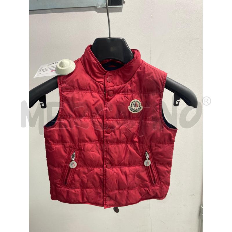 GILET BAMBINA MONCLER ROSSO SMANICATO | Mercatino dell'Usato Montesilvano 1