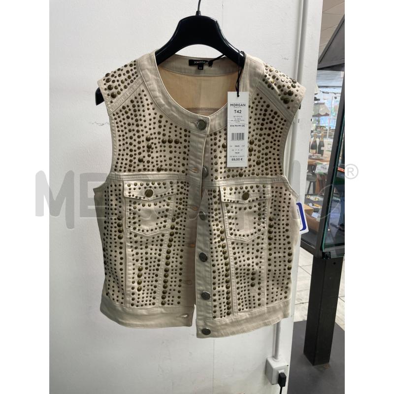 GILET DONNA BEIGE BORCHIE MORGAN DENIM | Mercatino dell'Usato Montesilvano 1