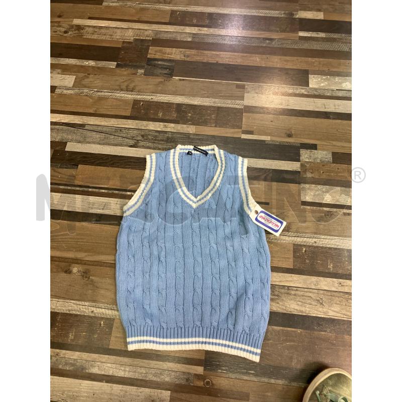 GILET DONNA CELESTE BIANCO TRECCE MELVILLE | Mercatino dell'Usato Montesilvano 2