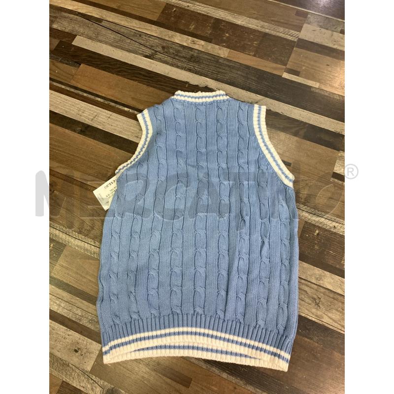 GILET DONNA CELESTE BIANCO TRECCE MELVILLE | Mercatino dell'Usato Montesilvano 3