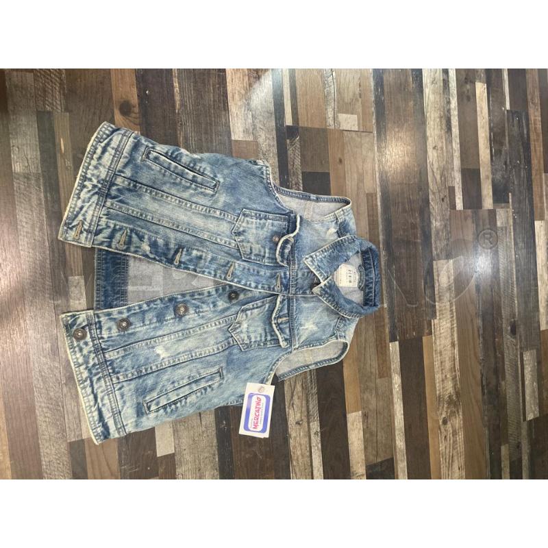 GILET DONNA JEANS PAILETTES NERE BIANCHE TG S | Mercatino dell'Usato Montesilvano 1