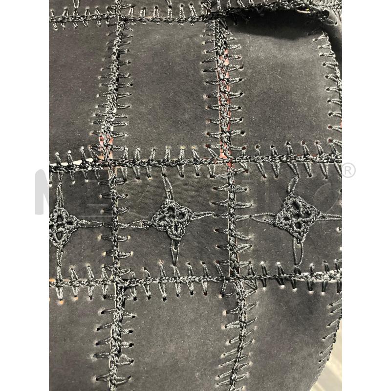 GILET DONNA PELLE SMARCHIATO STILE PATCHWORK NERO | Mercatino dell'Usato Montesilvano 2