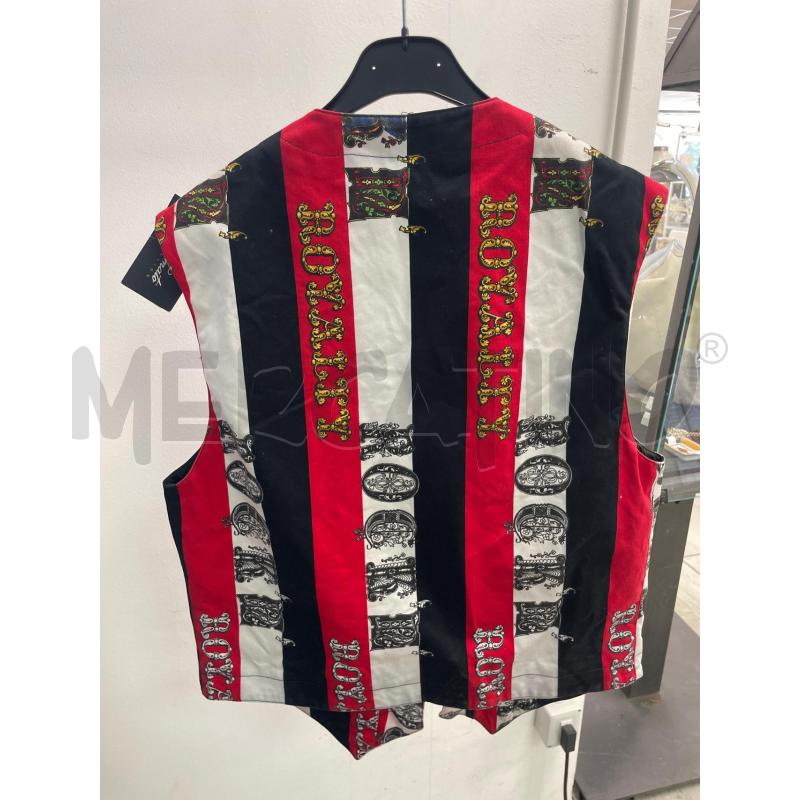 GILET DONNA VERSACE JEANS COUTURE ROCK & ROYALTY ROSSO BIANCO NERO  | Mercatino dell'Usato Montesilvano 3