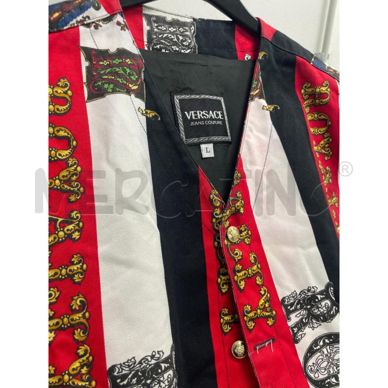 GILET DONNA VERSACE JEANS COUTURE ROCK & ROYALTY ROSSO BIANCO NERO  | Mercatino dell'Usato Montesilvano 5