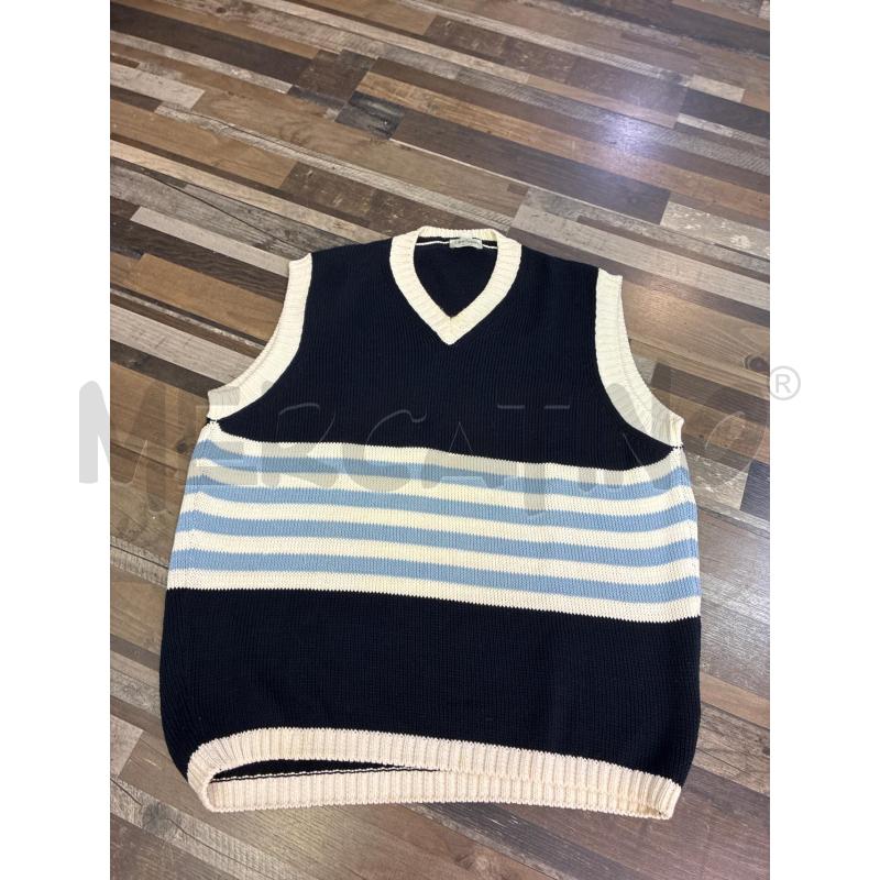 GILET UOMO GRAN SASSO BLU BIANCA TG 50 COTONE | Mercatino dell'Usato Montesilvano 1