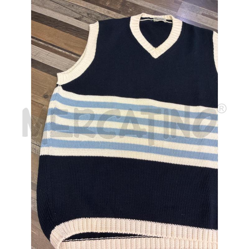 GILET UOMO GRAN SASSO BLU BIANCA TG 50 COTONE | Mercatino dell'Usato Montesilvano 2