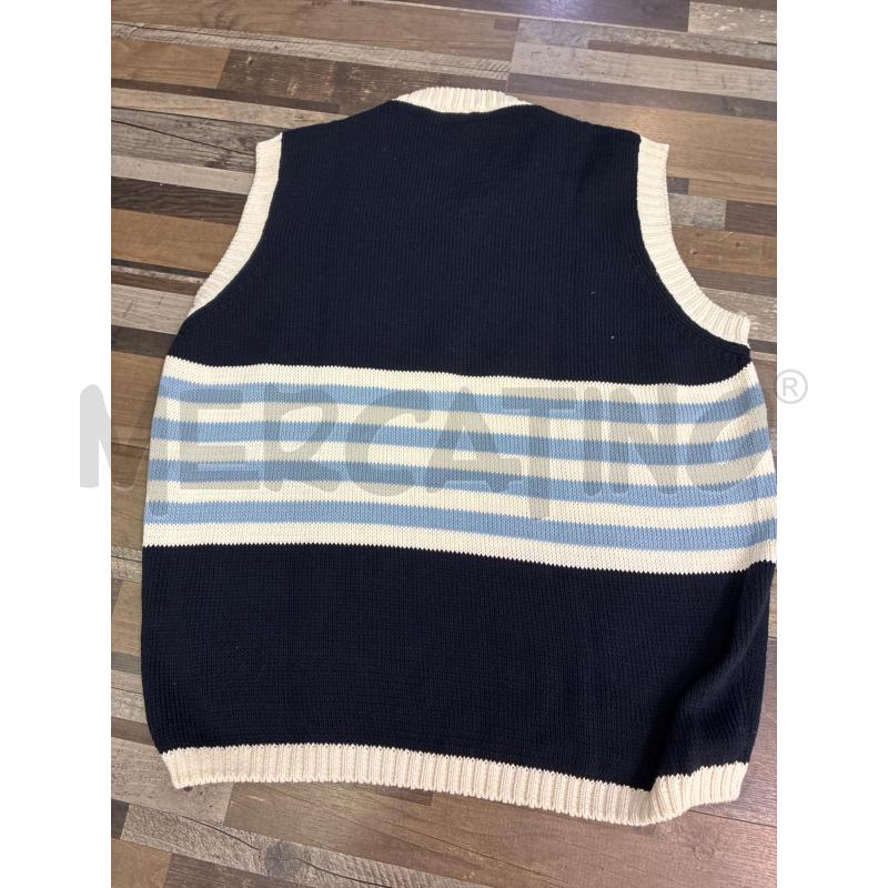 GILET UOMO GRAN SASSO BLU BIANCA TG 50 COTONE | Mercatino dell'Usato Montesilvano 3