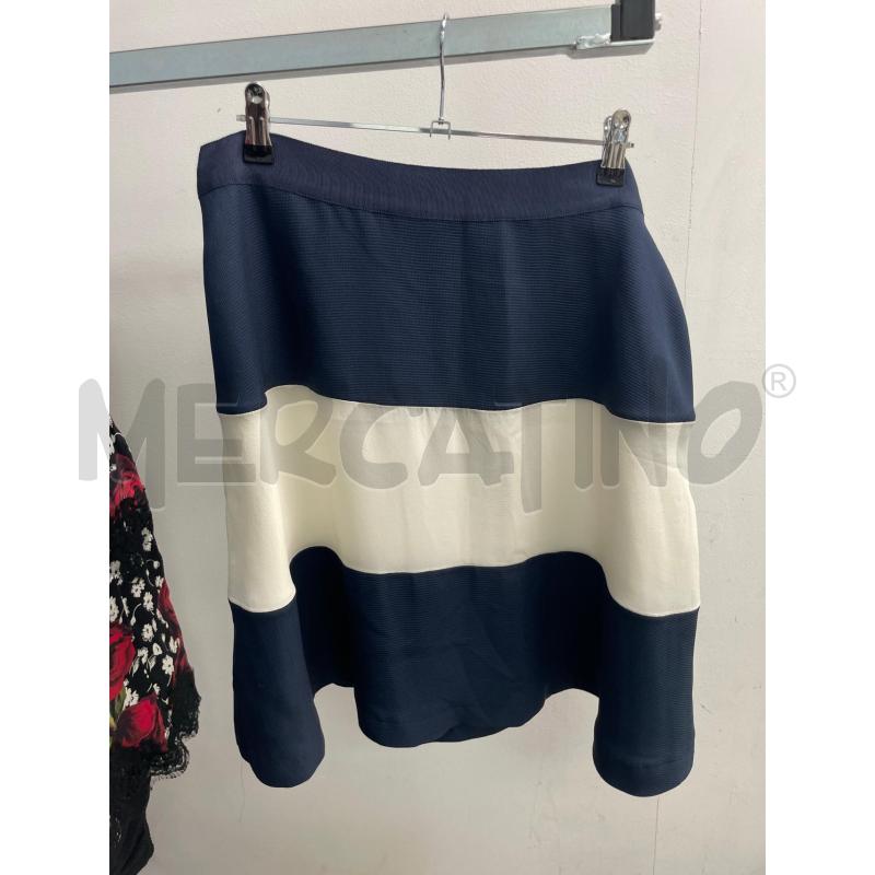 GONNA EMPORIO ARMANI SETA BANDE BLU BIANCHE | Mercatino dell'Usato Montesilvano 1