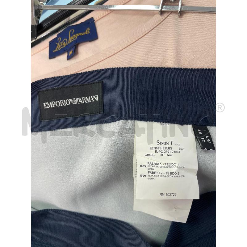 GONNA EMPORIO ARMANI SETA BANDE BLU BIANCHE | Mercatino dell'Usato Montesilvano 4