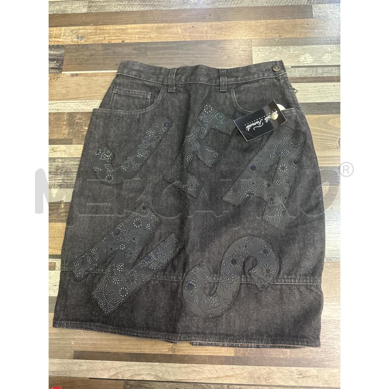 GONNA MOSCHINO JEANS DENIM GRIGIA PAILLETTES SCRITTA JEANS | Mercatino dell'Usato Montesilvano 1