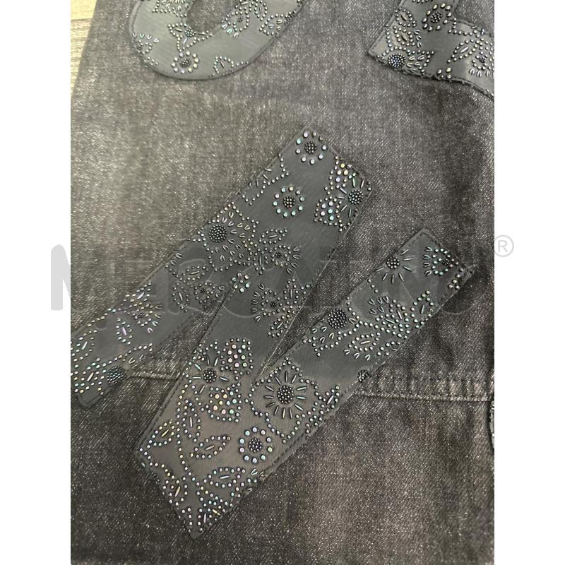 GONNA MOSCHINO JEANS DENIM GRIGIA PAILLETTES SCRITTA JEANS | Mercatino dell'Usato Montesilvano 2