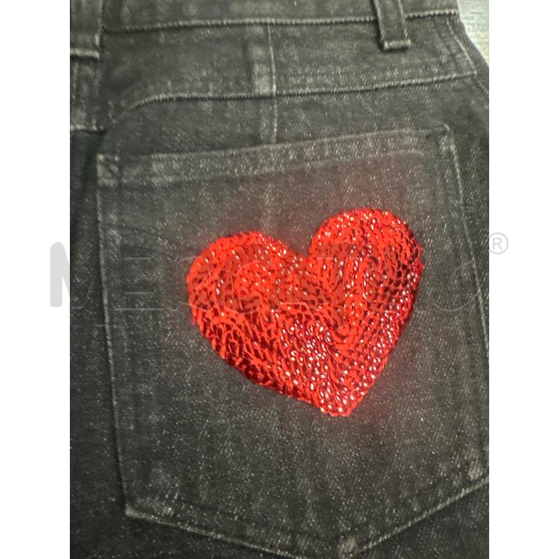 GONNA MOSCHINO JEANS DENIM GRIGIA PAILLETTES SCRITTA JEANS | Mercatino dell'Usato Montesilvano 4