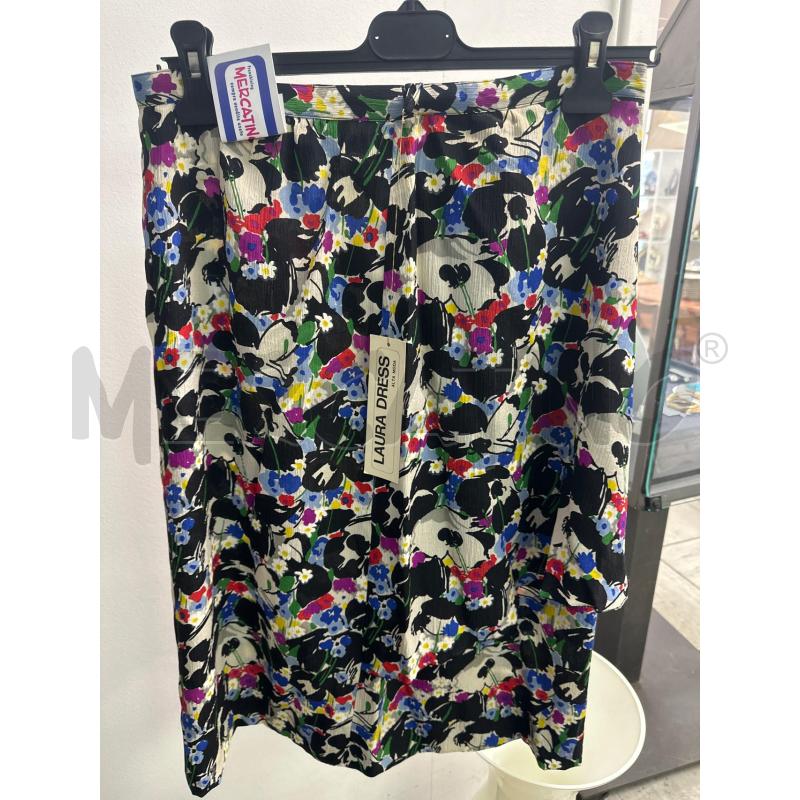 GONNA NERA FIORELLINI COLORATI LAURA DRESS | Mercatino dell'Usato Montesilvano 1