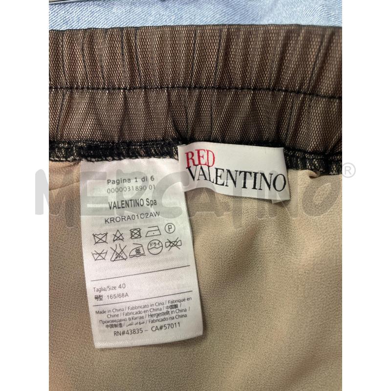 GONNA RED VALENTINO ROSA PIZZO NERO  | Mercatino dell'Usato Montesilvano 4