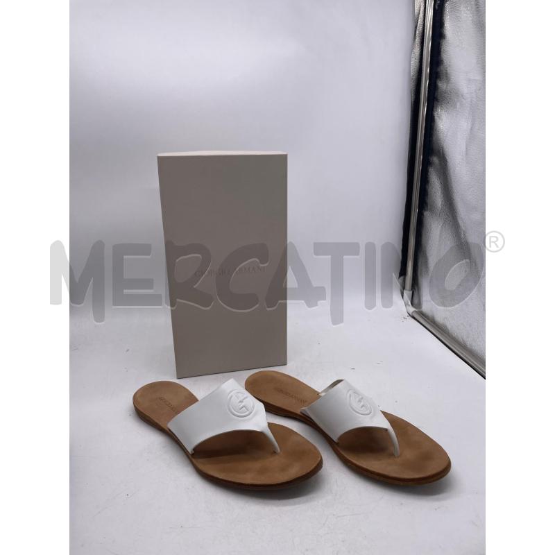 INFRADITO DONNA GIORGIO ARMANI BIANCHE PELLE | Mercatino dell'Usato Montesilvano 1