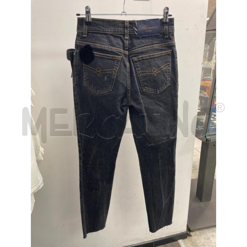 JEANS DONNA BLUE MARINE TG 38 NERO ROSE VELLUTO | Mercatino dell'Usato Montesilvano 2