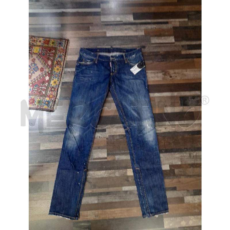 JEANS DONNA DSQUARED JEANS LAVAGGIO SCURO STRAPPATI | Mercatino dell'Usato Montesilvano 1