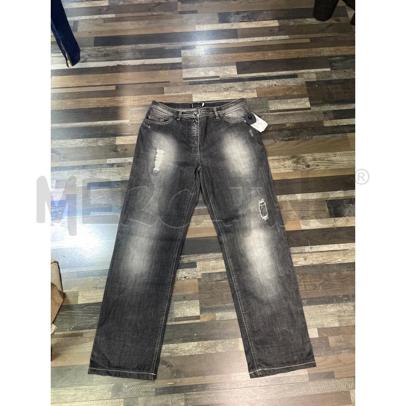 JEANS DONNA SMARCHIATO INTREND GRIGIO STRAPPATO | Mercatino dell'Usato Montesilvano 1