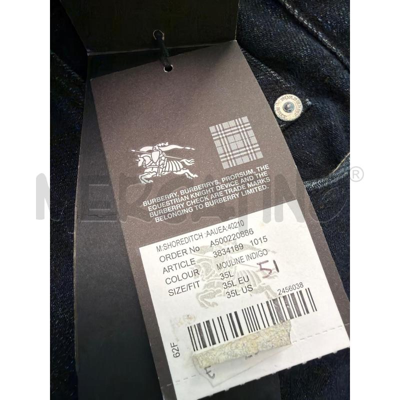 JEANS UOMO BURBERRY MOULINE INDIGO -MAI USATI | Mercatino dell'Usato Montesilvano 5