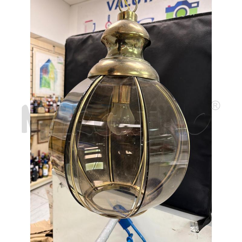LAMPADARIO 1 LUCE METALLO VETRO FUME' | Mercatino dell'Usato Montesilvano 1
