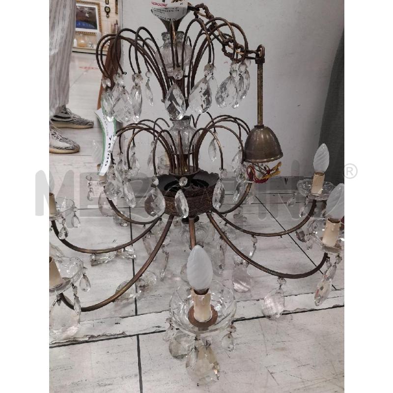 LAMPADARIO 8 BRACCIA CRISTALLO | Mercatino dell'Usato Montesilvano 1