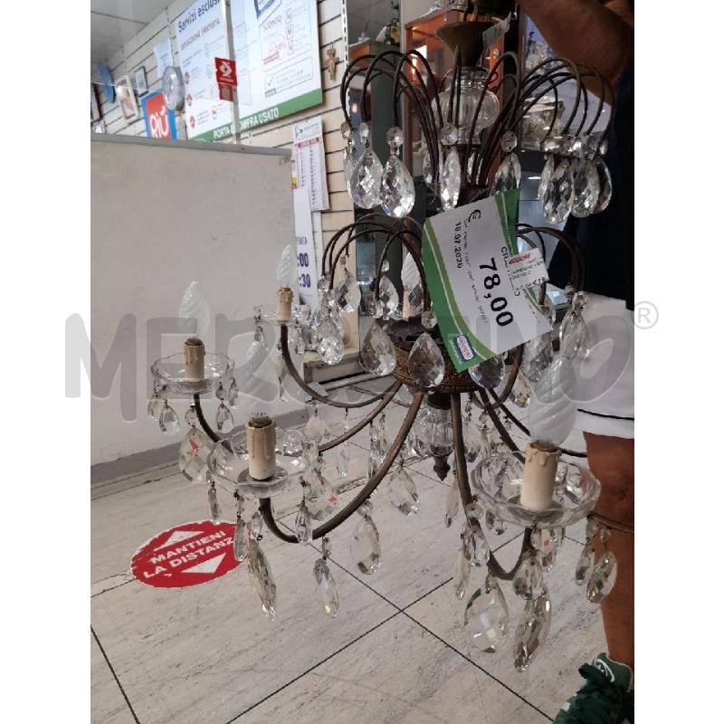 LAMPADARIO 8 BRACCIA CRISTALLO | Mercatino dell'Usato Montesilvano 3