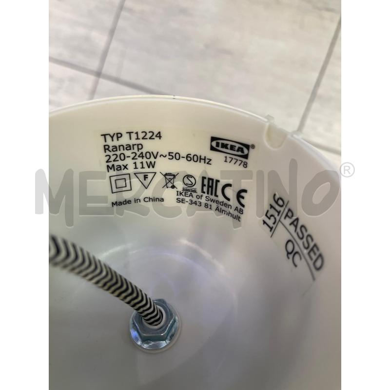 LAMPADARIO BIANCVO CAMPANA METALLO | Mercatino dell'Usato Montesilvano 3