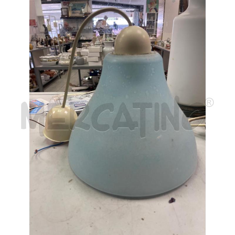 LAMPADARIO CELESTE VETRO CAMPANA  | Mercatino dell'Usato Montesilvano 1