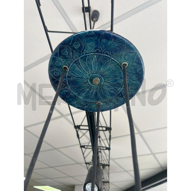 LAMPADARIO CERAMICA SOSPENSIONE H.80CM NELLO STILE BITOSSI 3 LUCI | Mercatino dell'Usato Montesilvano 3