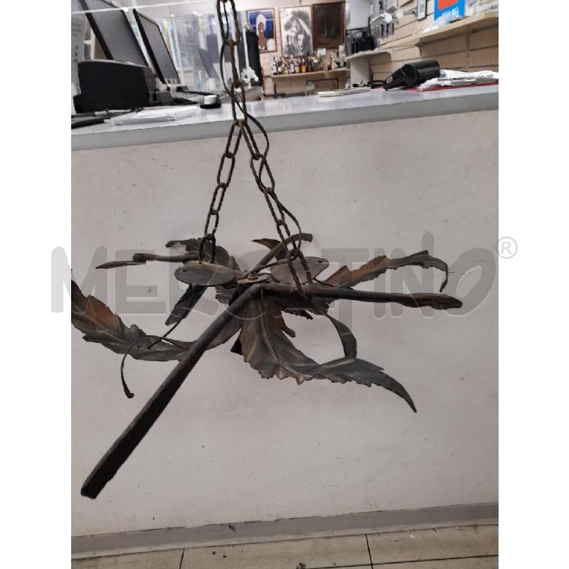 LAMPADARIO FERRO BATTUTO TIPO FOGLIE 55X60 | Mercatino dell'Usato Montesilvano 2